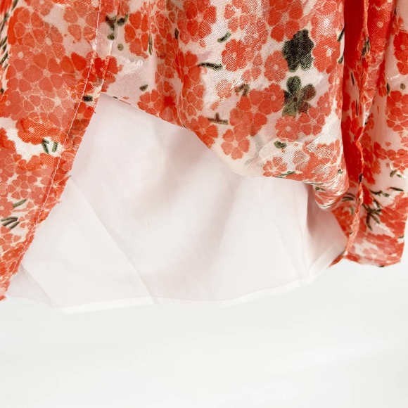 Hello Molly Floral Mini Dress in Orange and White - Picture 6 of 14